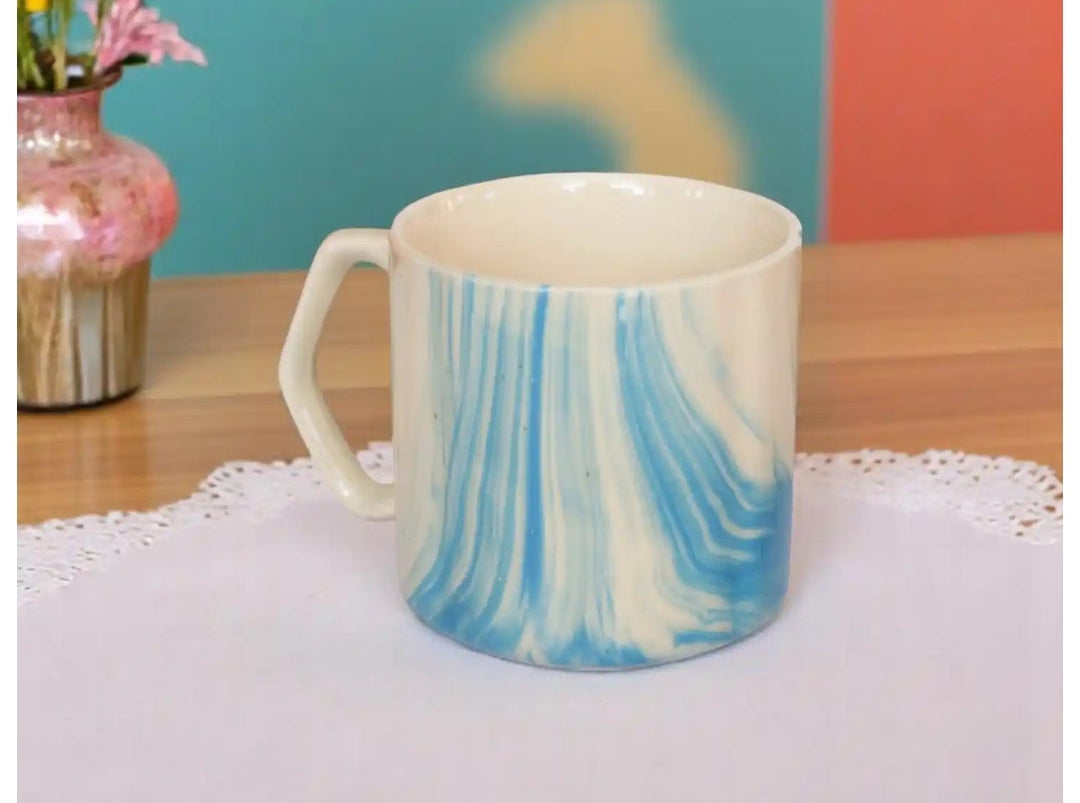Coffe mug - White and blue 250ml
