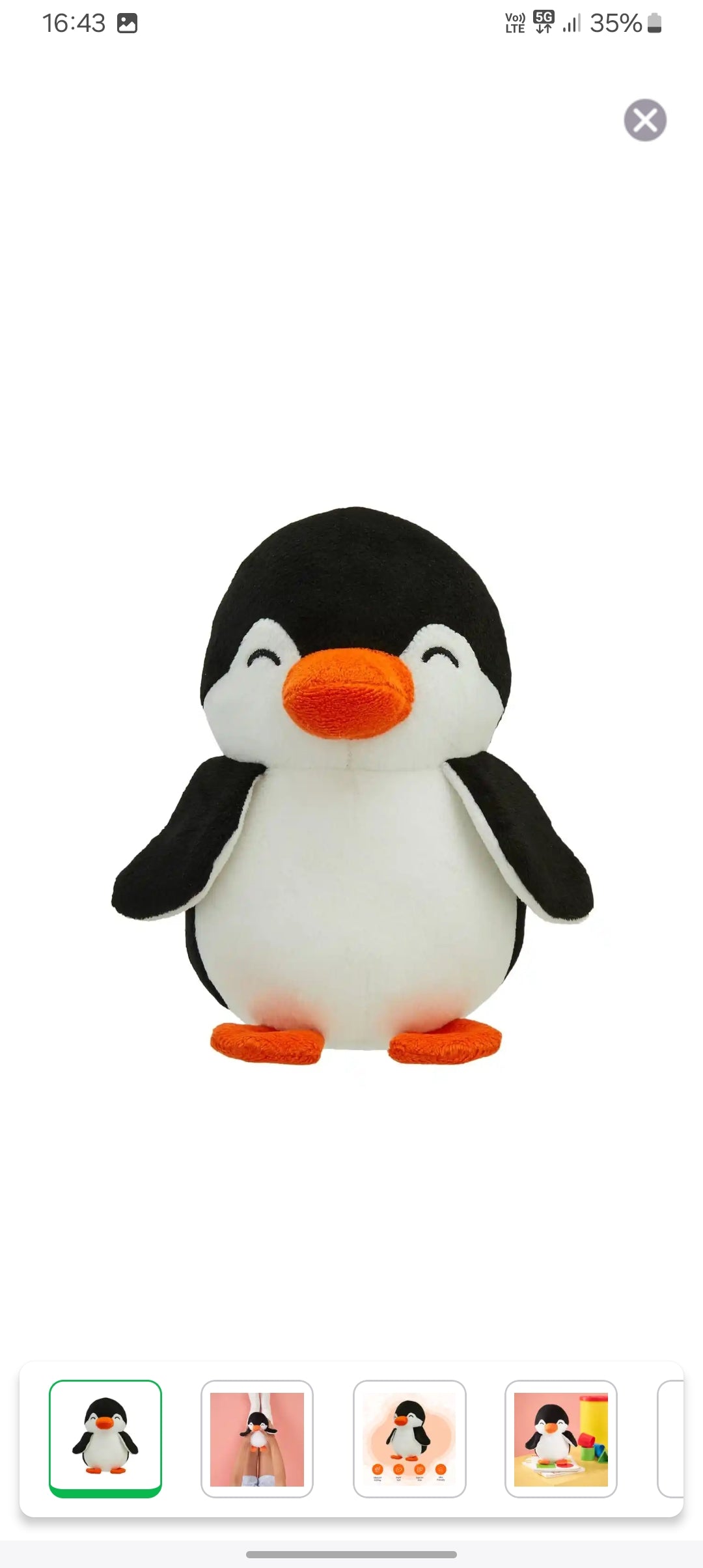 Penguin toy -Black & White | 17 cm