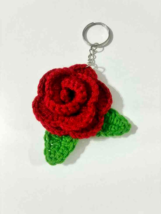 Red rose keychain