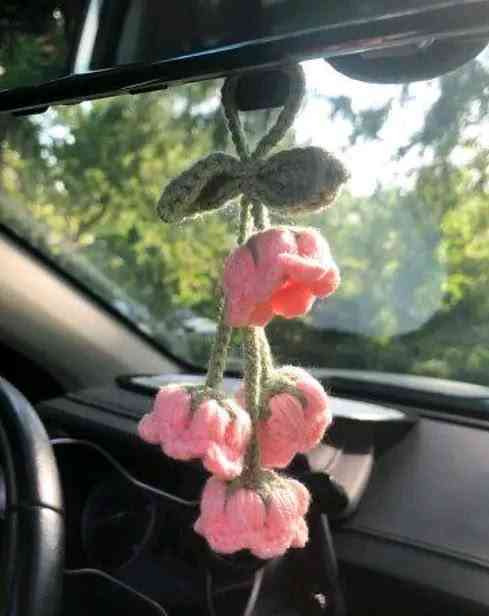 Lily car hanger - pink