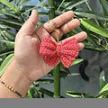 Bow keychain - pink