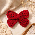Bow hair tie -red