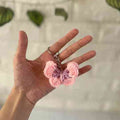 Butterfly key chain -  pink