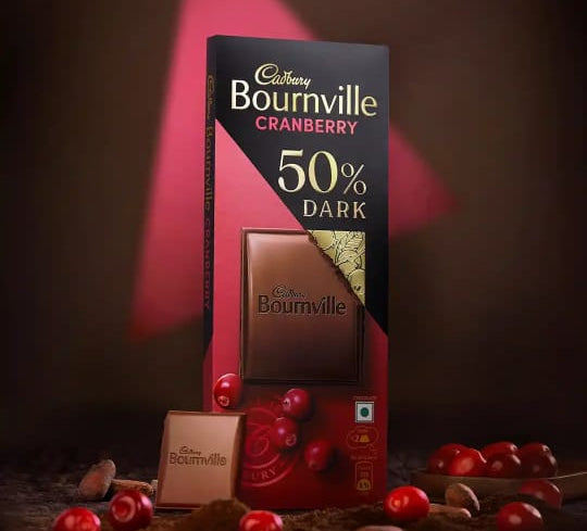 Cadbury bournville cranberry  chocolate bar 75g