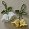 Lily or valley bag charm - white